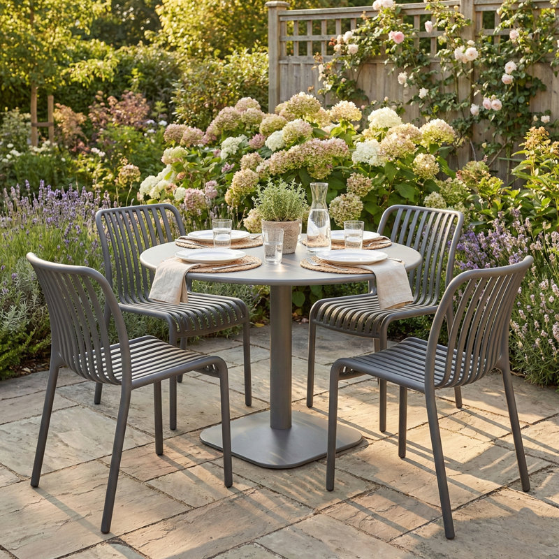 4 - Person Steel Dining Set