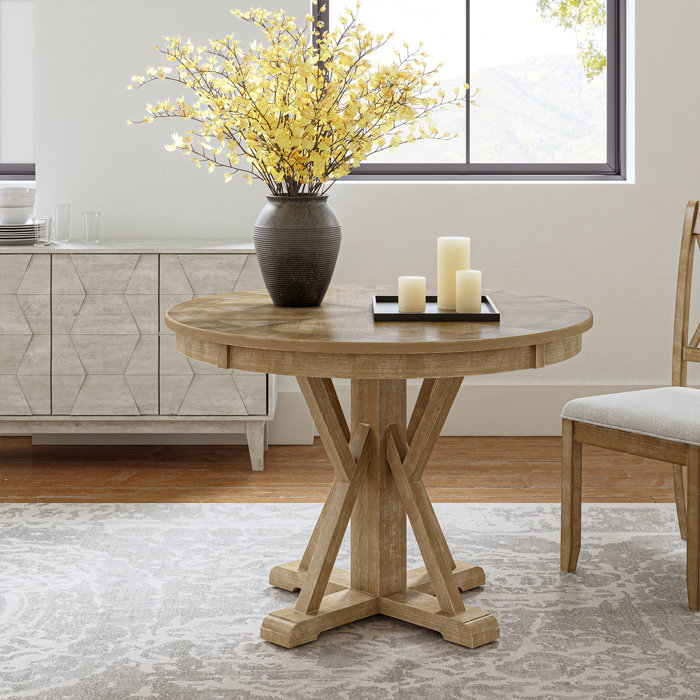 Amoz 42in Pedestal Dining Table Base by Gracie Oaks