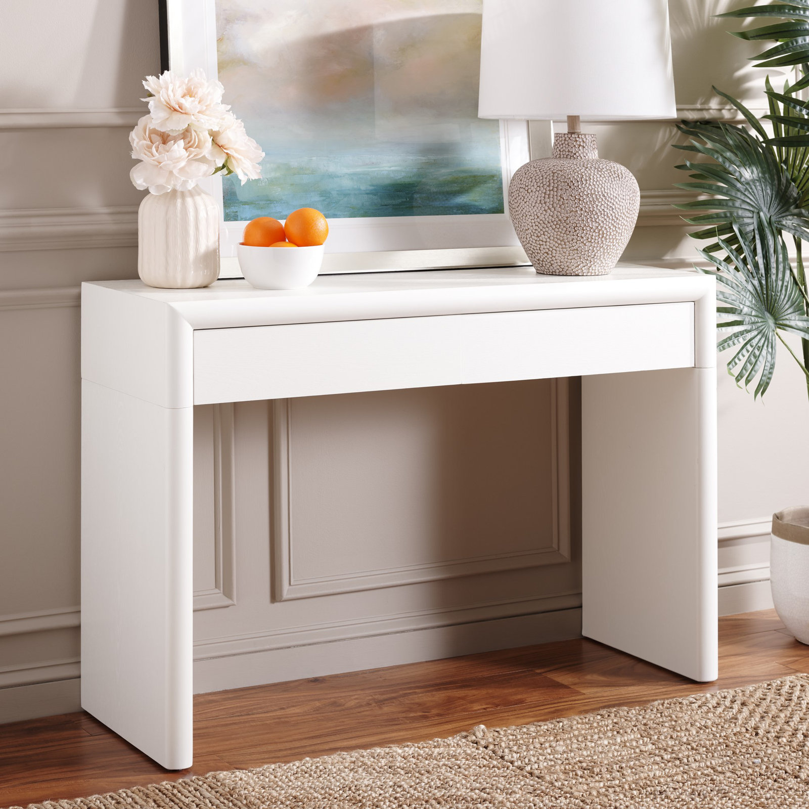 Valorie Console Table, Ivory