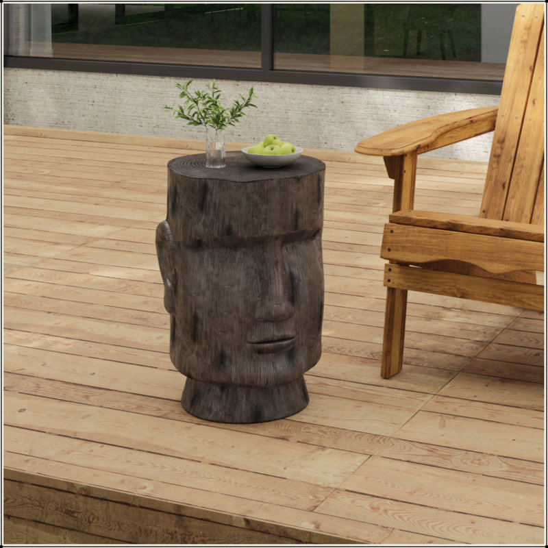 Table d'appoint d'extérieur Moai Head