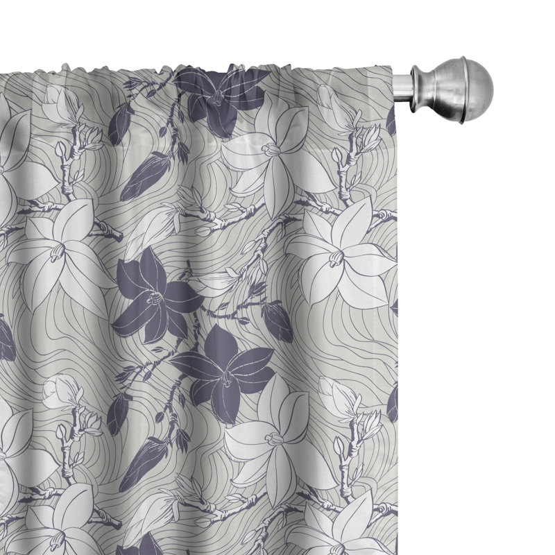 Semi-Sheer Rod Pocket Curtain Panels, 28" x 84"