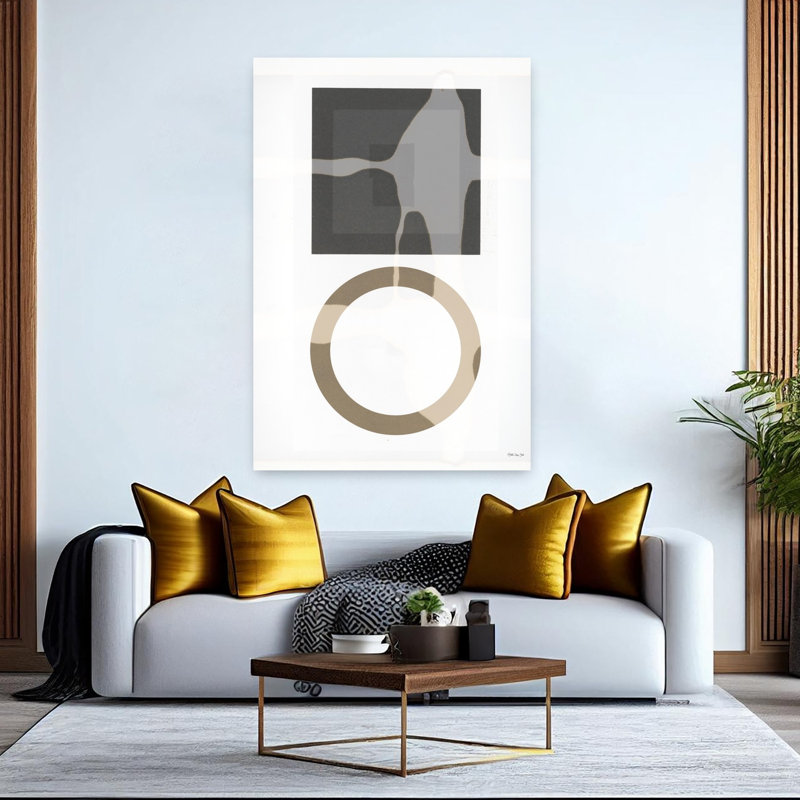 Balance, art géométrique abstrait contemporain, H 60 po x l 40 po