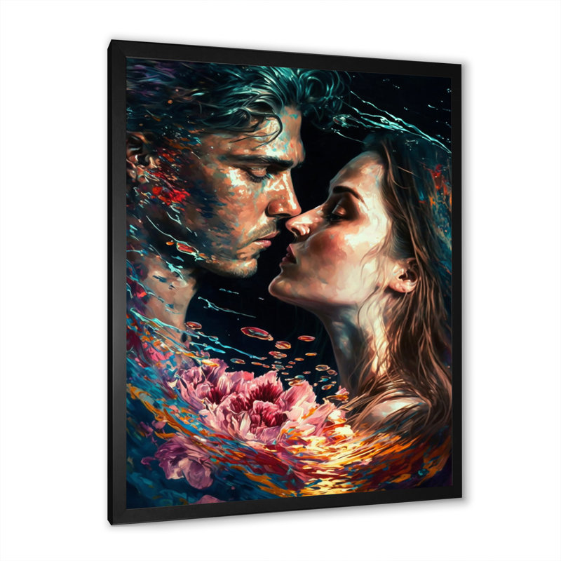 - Art mural traditionnel sur toile, H 20 po x l 12 po x P 1 po, Impression noire sur toile encadrée