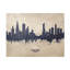 «Chicago Illinois Skyline Concrete» par Michael Tompsett, impression sur toile tendue-1033099960