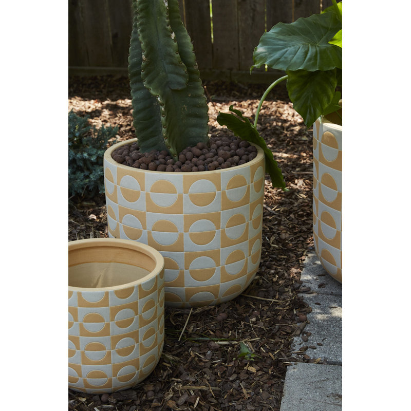 Jardinière Sun cadran , H 13,5 po x l 14 po x P 14 po