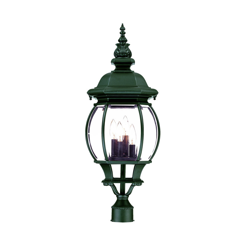 Tête de lanterne câblée à 1 lumière H 28,75 po Zuckerman, Noir mat