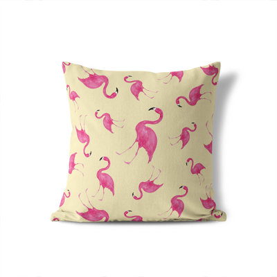 Summer Flamingo Outdoor Pillow