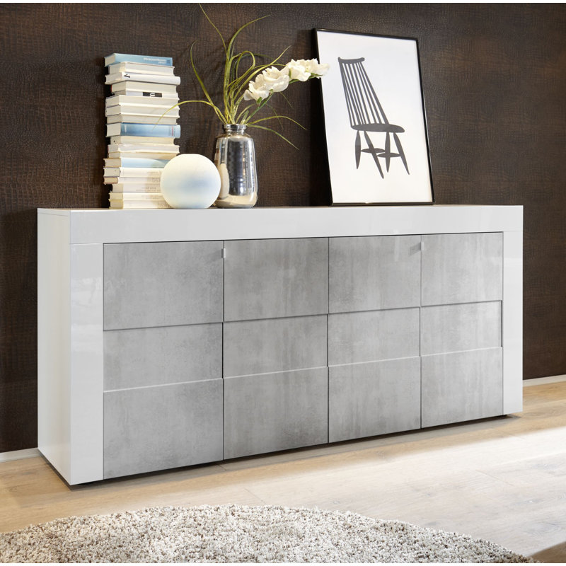 Emilee 181cm Sideboard, White/Cement