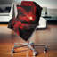 Coussin à imprimé abstrait rouge foncé-29350561-29350564