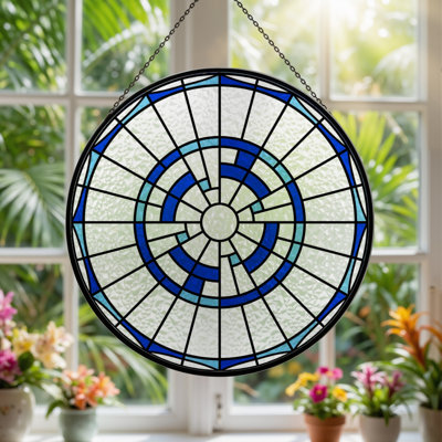 Vitrail de vitrail circulaire 7,8 "H
