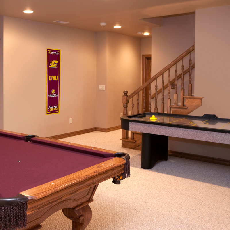 Panneau de toile encadré avec logo «Central Michigan University»