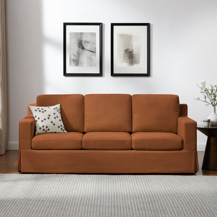 Aallaya 81.1" Track Arm Upholstered Slipcovered Sofa