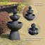 Pedestal Fountain with Lights