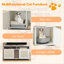 Enceinte de litière pour chat avec station de charge pour chats 2, 43,3 "Chrishea