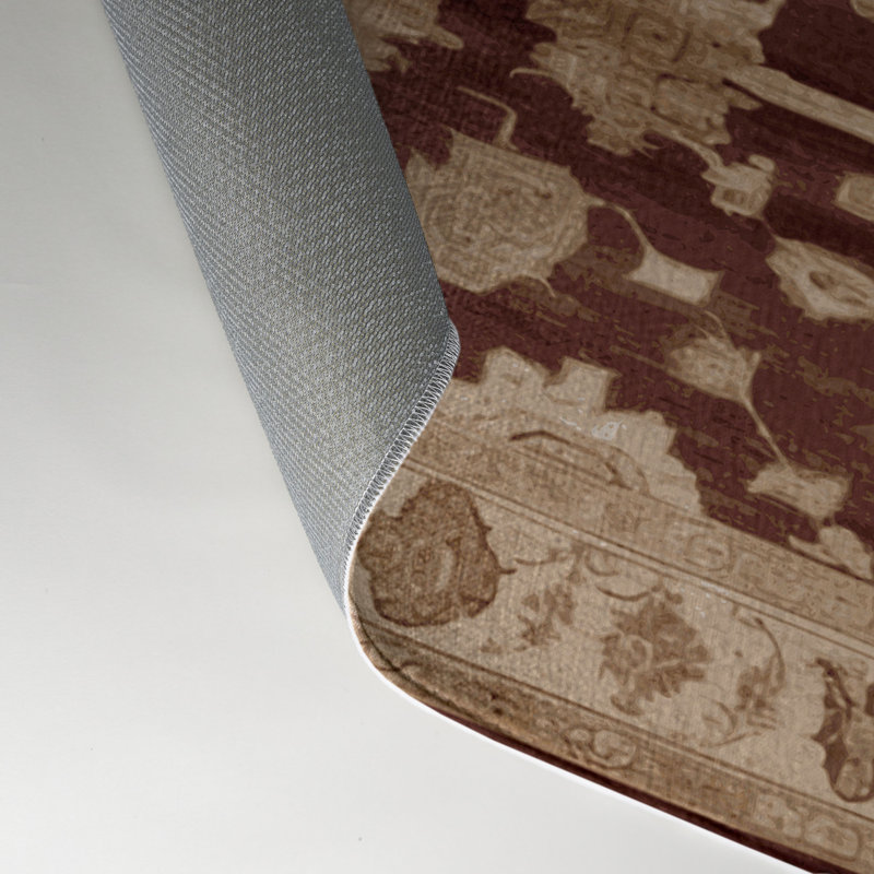 Tapis intérieur et extérieur brun Overdyed, Rectangle 5 pi x 7 pi