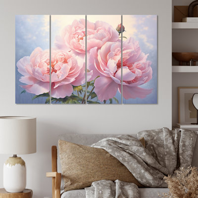 Lakendra - impression sur toile florale - 4 panneaux
