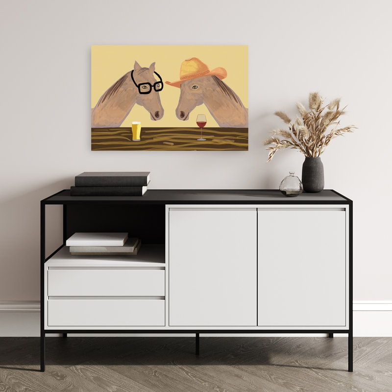 Art mural cheval fantaisiste Happy Hour