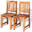 Chaise d'appoint à dossier en lattes de bois massif Vernia brun