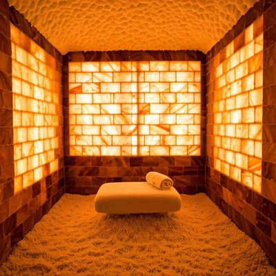 Salt Bricks – 8" X 4" X 1" Natural Salt Tiles For Salt Walls, Spa & Sauna Pack Of 2