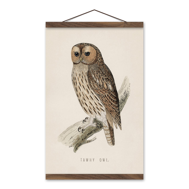 Reproduction d'art rétro sur toile, "Hibou rétro"