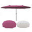 Parasol de terrasse extra large double face de 4,57 m x 2,74 m (15 pi x 9 pi) – Parasol de marché double extérieur avec manivelle et aérations pour jardin, terrasse, cour et piscine