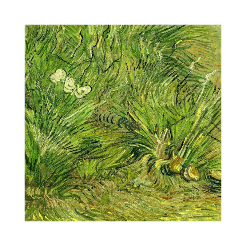 Two White Butterflies by Vincent Van Gogh - Wrapped Canvas Painting, 66.04 cm H x 66.04 cm W x 1.91 cm D
