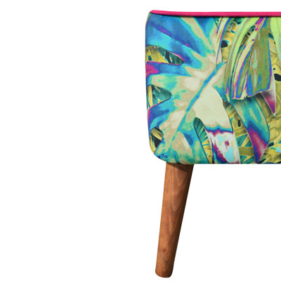 Polyester Blend Upholstered Bench