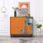 Armoire d'appoint peinte orange clair