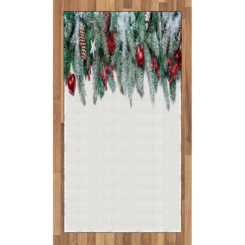 Christmas High Density Long Fiber Poly Threads Decorative Area Rug Carpet, Rectangle 2'7" x 5'