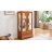 Eyisean 47" Curio Cabinet, Vintage Glass Display Cabinet with 3-Tier Adjustable Glass Shelves, Acrylic Mirrored Back Pane, Light Blub Included, Elegant Design China Cabinet for Living Room, Study Room, Kitchen-559557686