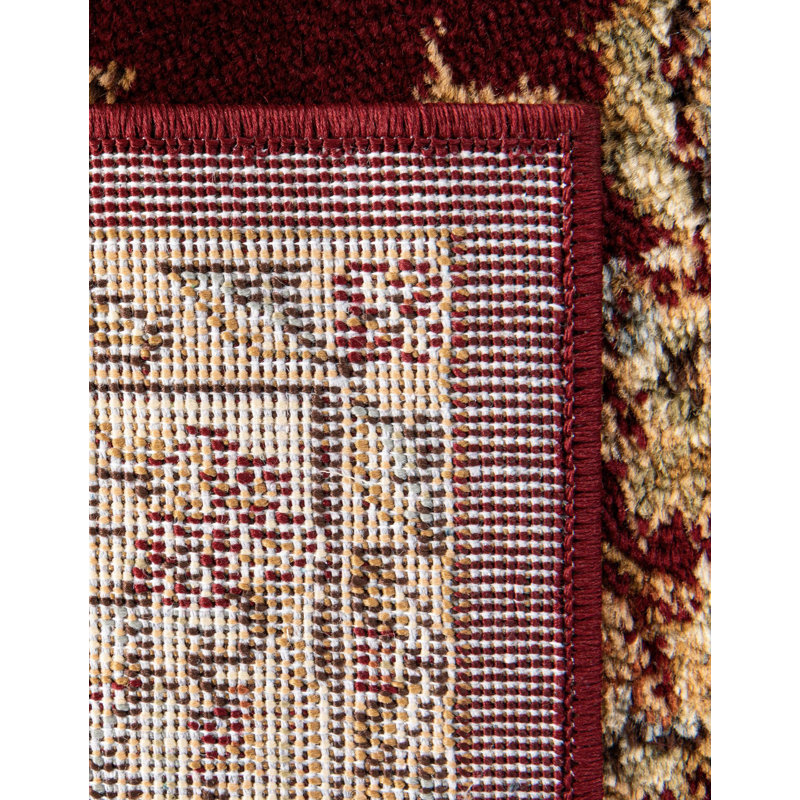 Niles Oriental Beige/Brick Area Rug, Rectangle 7'10" x 10'