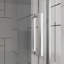 Portes de douche, porte de douche battante pliante sans cadre, quincaillerie de finition en verre trempé transparent de 1/4 po (6 mm), installation réversible