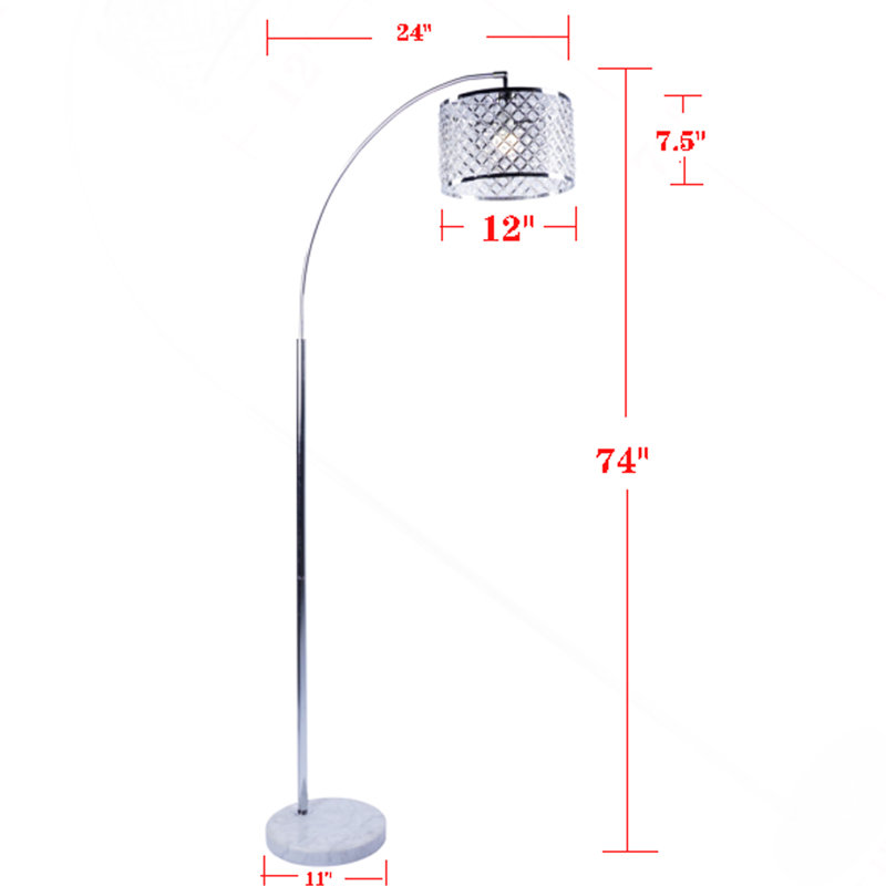 Elegant Crystal Arch Lamp