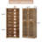36 Pairs Farmhouse Shoe Storage Cabinet With 4 Slatted Doors & 9 Shelves For Entryway