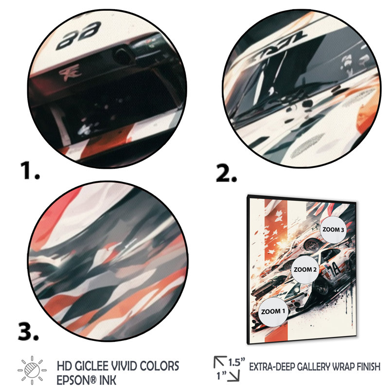 Toile de voiture japonaise «I» au Japon, Toile avec cadre photo noir, L 12 po x H 20 po