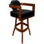 Tabouret de bar pivotant en bois Camili sur base en S-1917114445-1940356422-1938551395