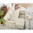 Modern 110 Inch Sofa Bed, Oversized 2 In 1 Pull Out Sleeper Couch With Sectional And Double Storage Chaise, Linen-1835866375