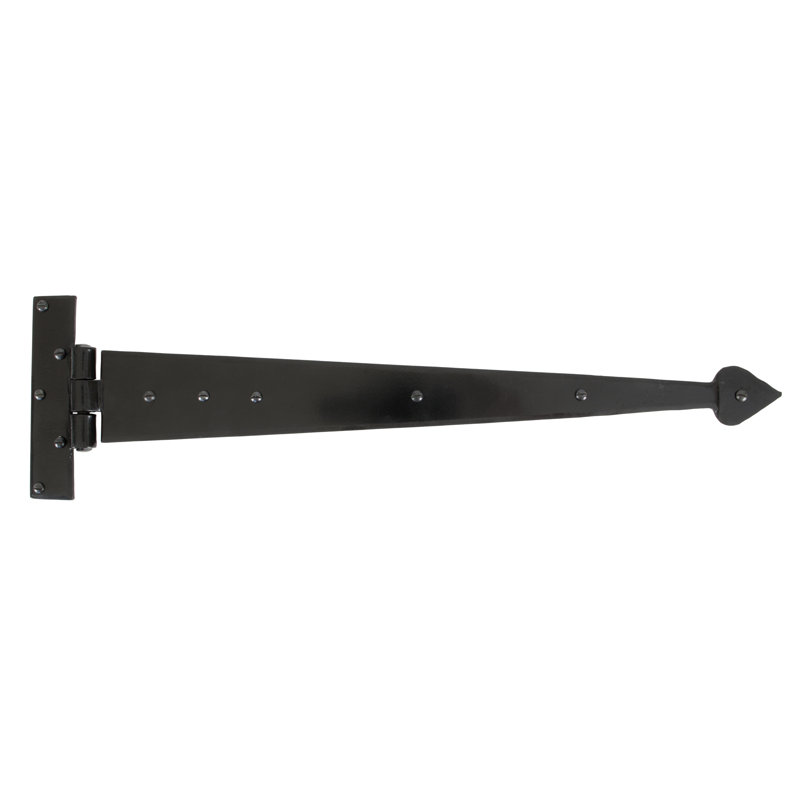 Pair Door Hinges, 15.6cm H x 55.3cm W x 1.9cm D, Black