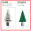 Arbre floqué de 2 pi avec 30 lumières DEL chaudes, 189 branches Pe + et 3 branches de pin pour un décor de table festif