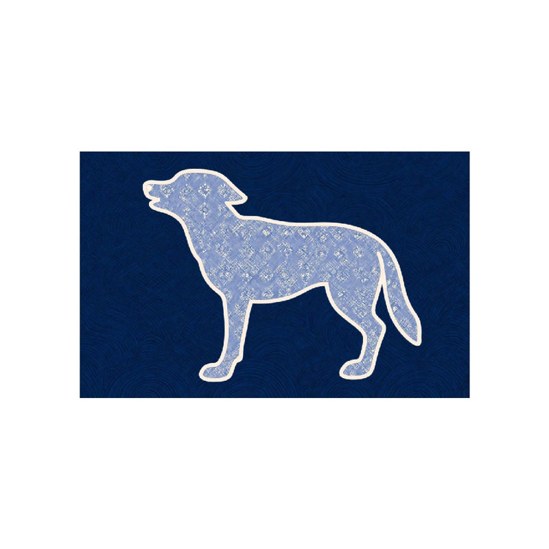 Tapis pour salle de bain Minimalist Dog Silhouette, 16 x 24