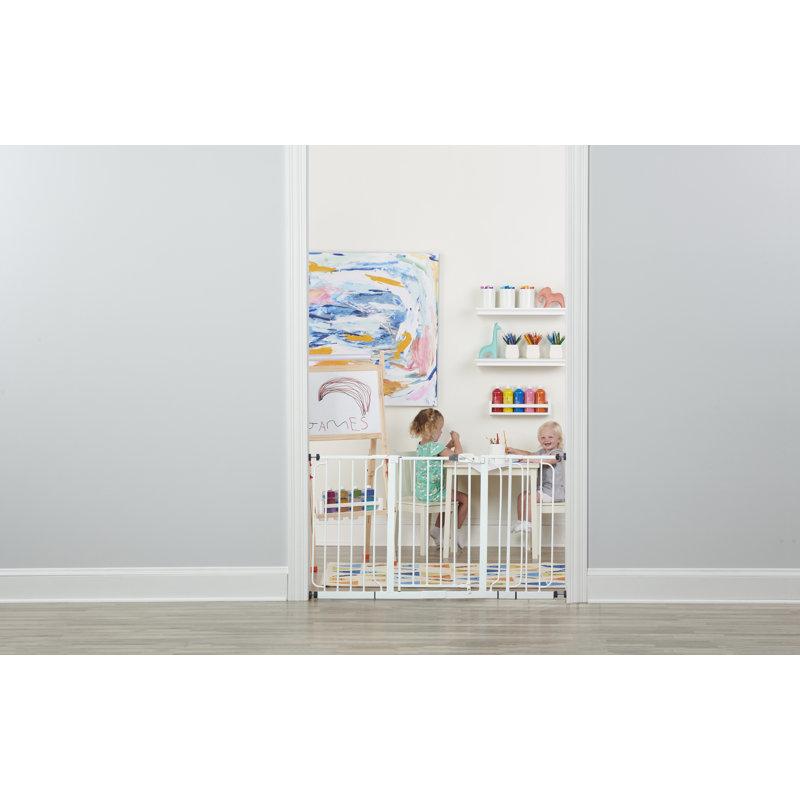 Regalo 56-Inch Extra Wide White Metal Baby Safety Gate