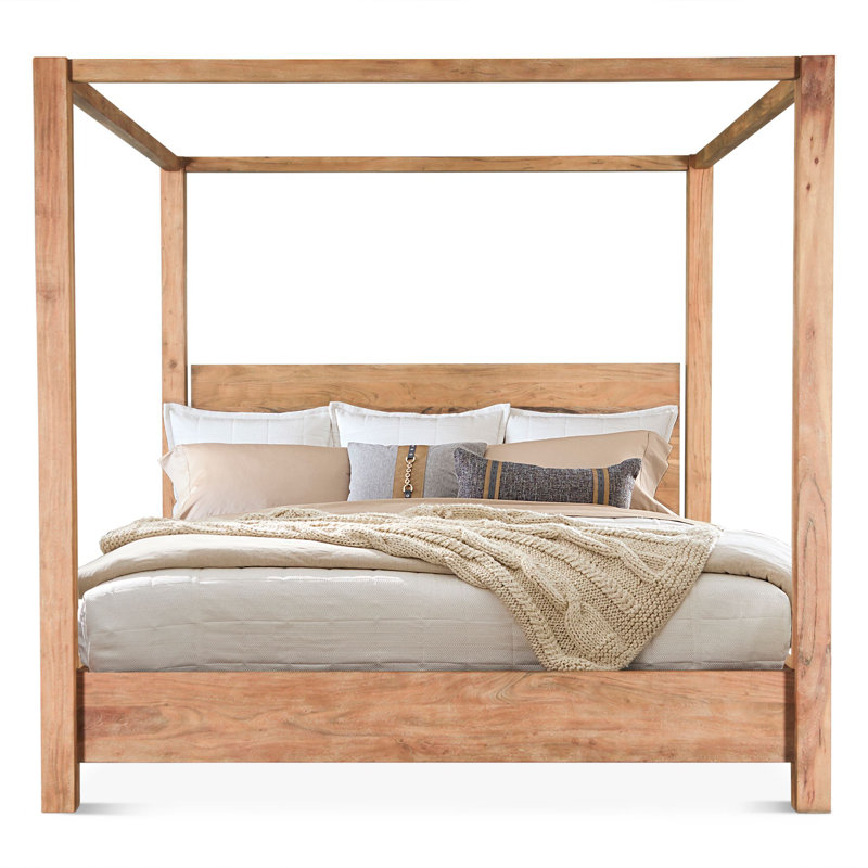 Mesa Canopy Bed In Brushed Acacia, King