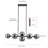 8-Smoke gray dimmable glass pendant light