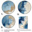 «Blue and Gold Marble Clouds X - Fractals», reproduction d'art sur toile-1168853782-1168853769