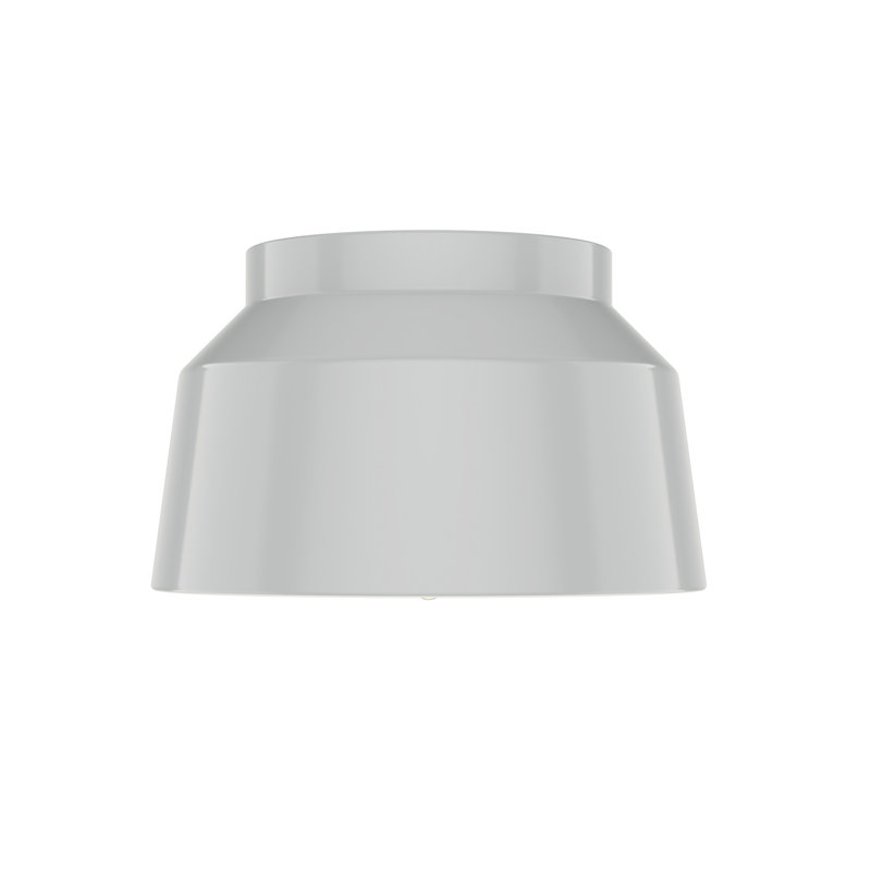 Dove Grey Aluminum LED Mid-Century Modern Flush Mount
