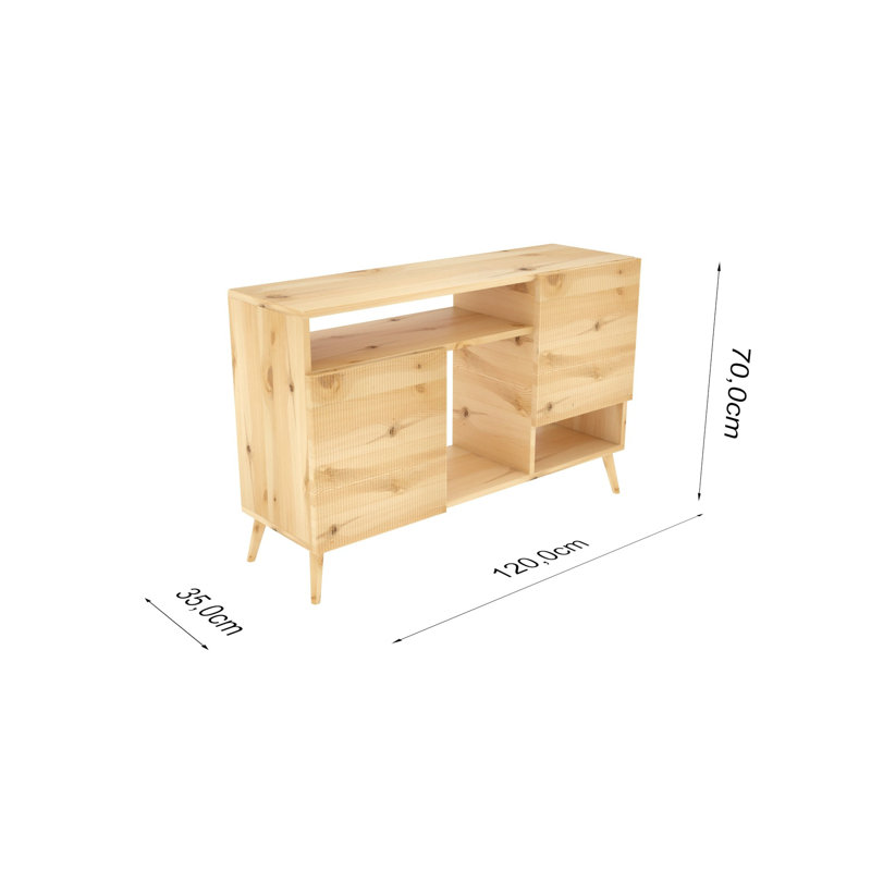Dekzy 70cm Solid Wood Console Table, Walnut