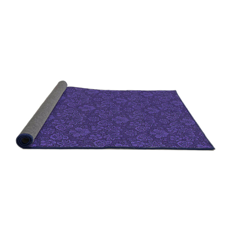 Tapis de zone mauve à motifs Opheim, Carré 5 pi