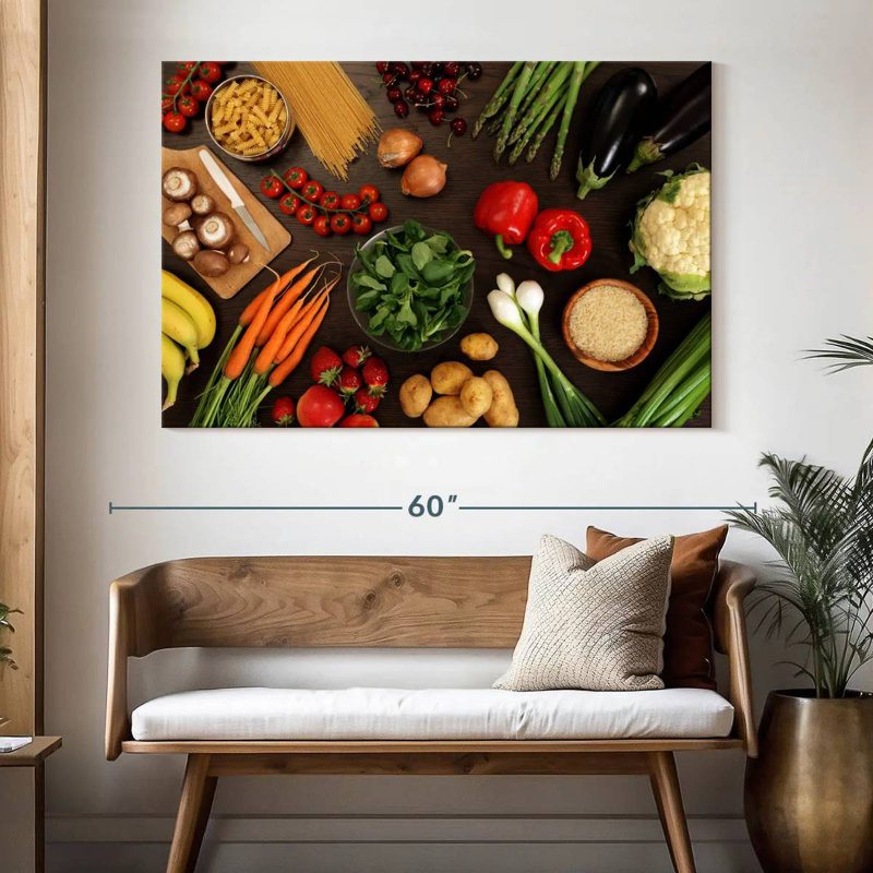 Yarlin Healthy Vegetables, 34" H x 51" W