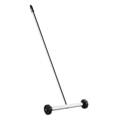 15-Inch Magnetic Sweeper with Wheels - Adjustable Telescoping Handle & 8 Lbs Capacity for Yard, Garage, and Workshop Cleanup