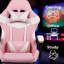 Racing Massage Computer Gaming Chair with Footrest-69583061